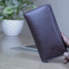 Genuine Leather Long Wallet (Chocolate Colour)
