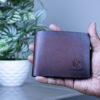 Genuine Leather Short Wallet-(Brown Chocolate Colour)